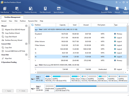 Minitool Partition Wizard screenshot 2022 2023 2024